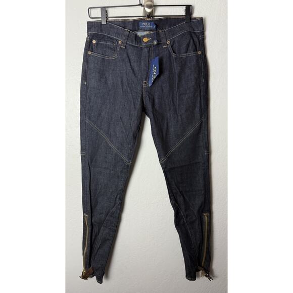 NWT Polo Ralph Lauren Denim Riding Jodhpurs Embroidered NY Crest Men’s Size 31